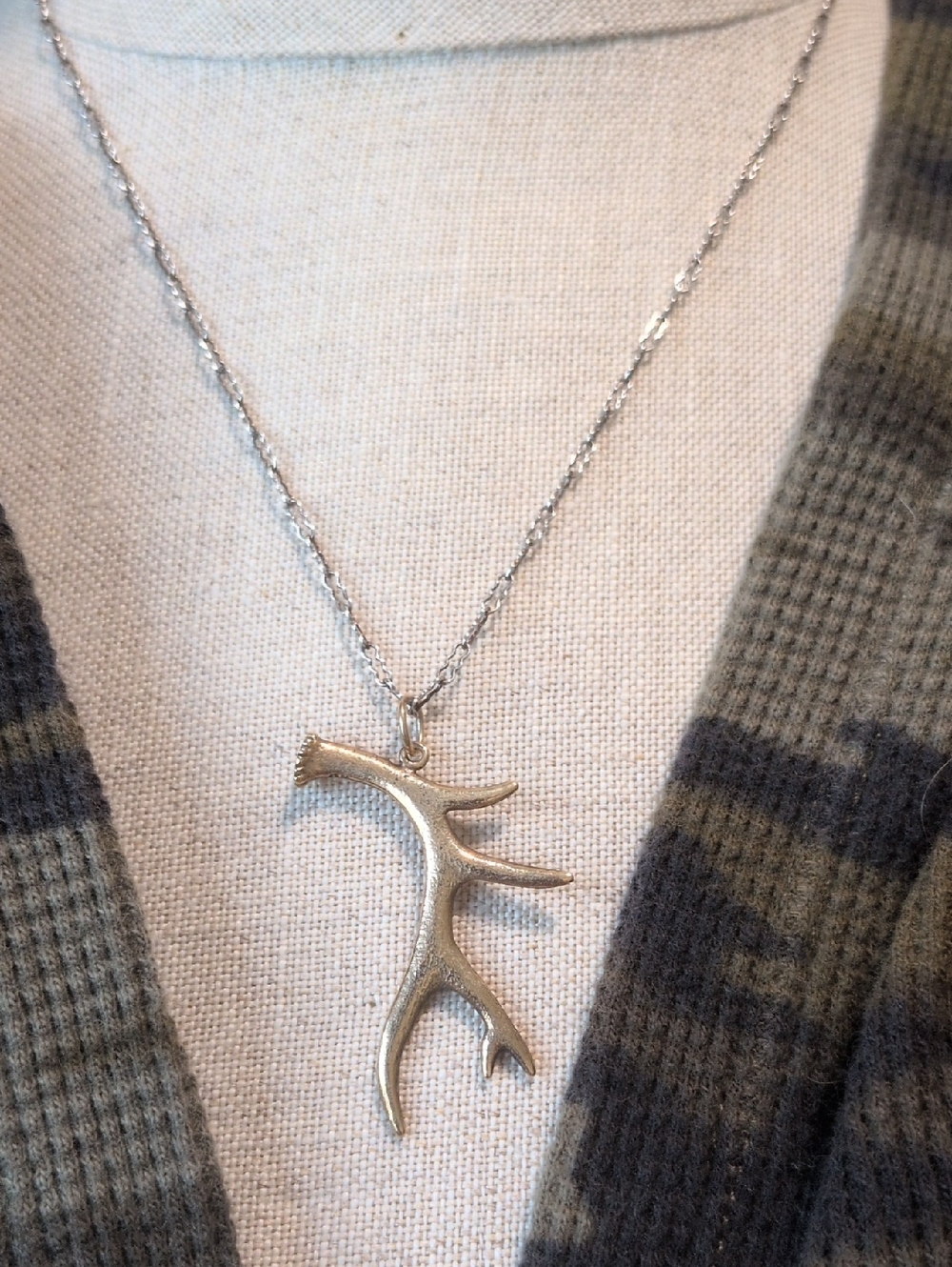 Helen Wang Silver & Antler Pendant Necklace
